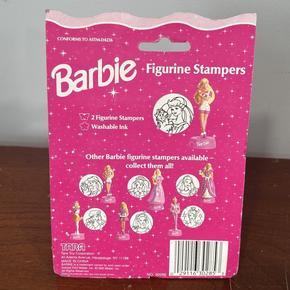 Vintage 1996 Mattel Barbie Figurine Stampers NEW NIB NIP Tara Toy Party Favor - Picture 4 of 6